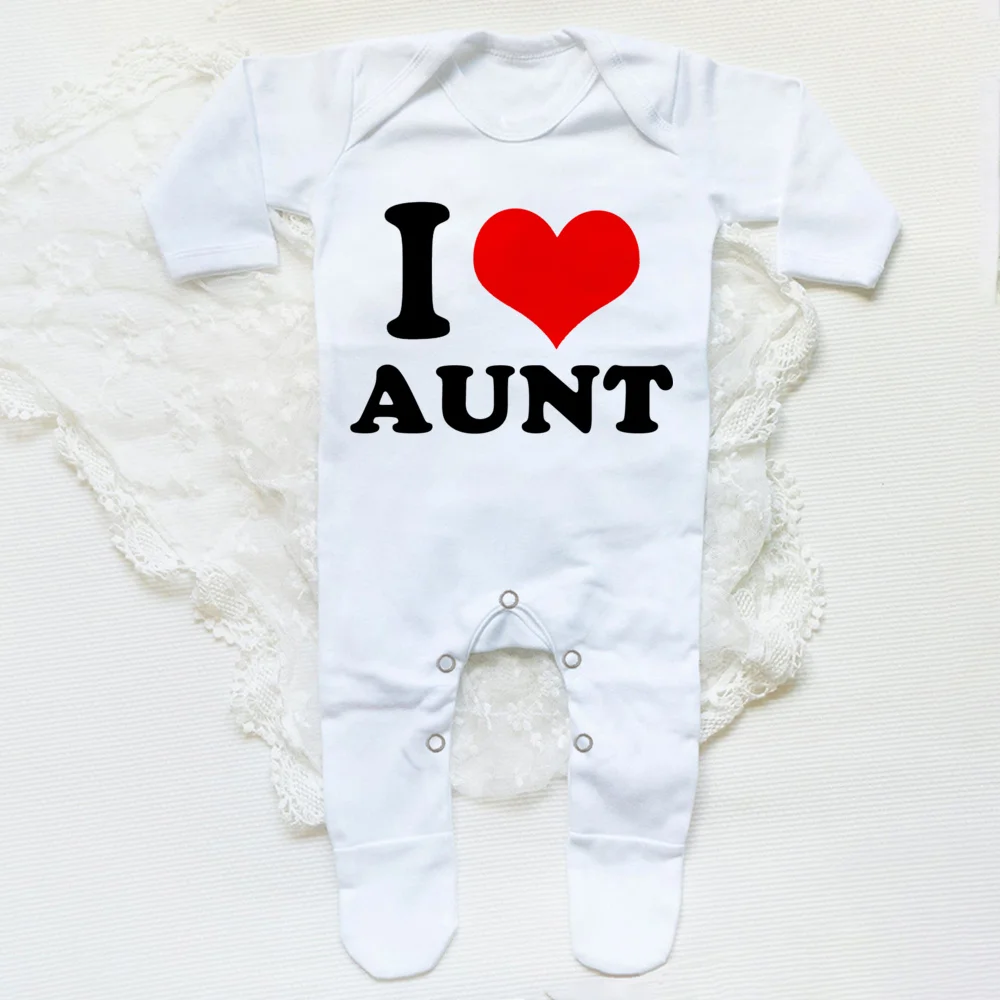 I Love Papa Mama Babygrow Sleepsuit for Newborn