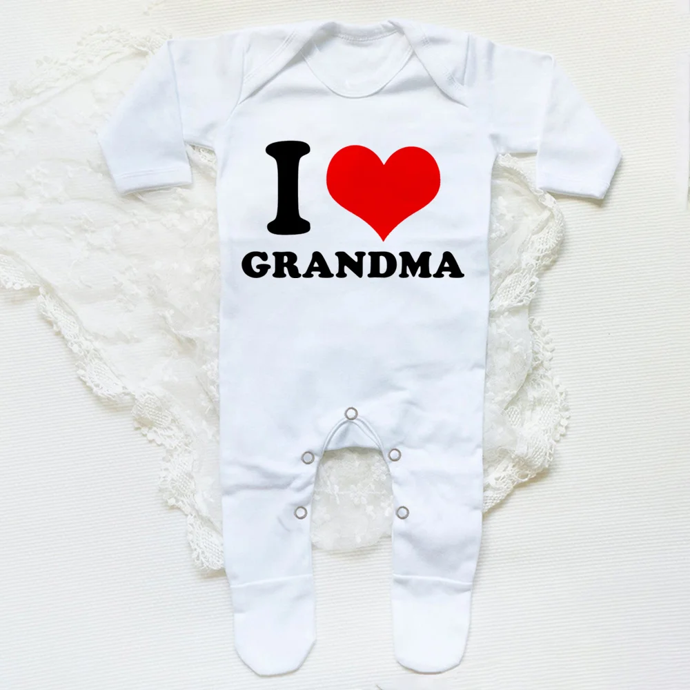 I Love Papa Mama Babygrow Sleepsuit for Newborn