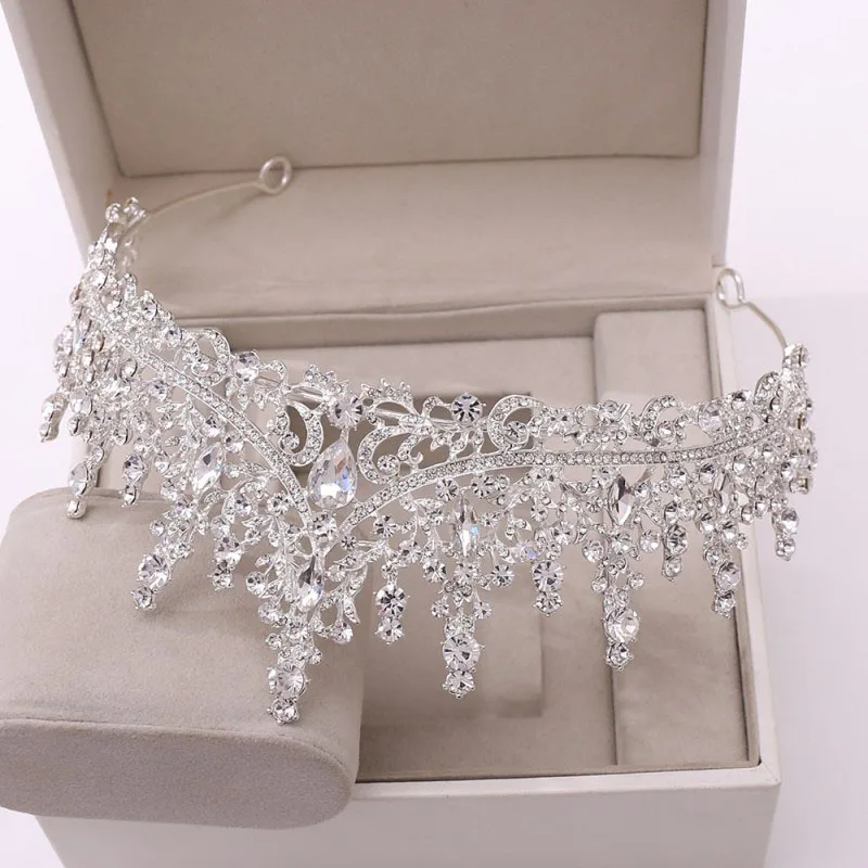 Luxury Silver Color Crystal Water Drop Bridal Jewelry Sets