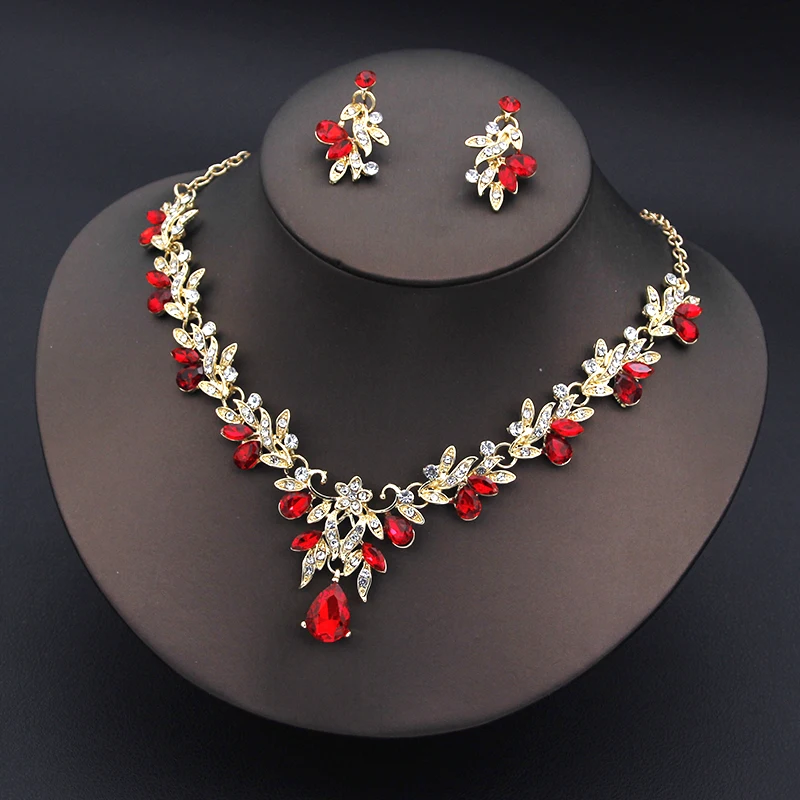 Elegant Fashion Necklace Dangle Earrings Sets for Women