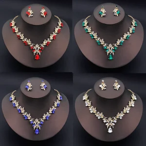 Elegant Fashion Necklace Earrings Sets for Women