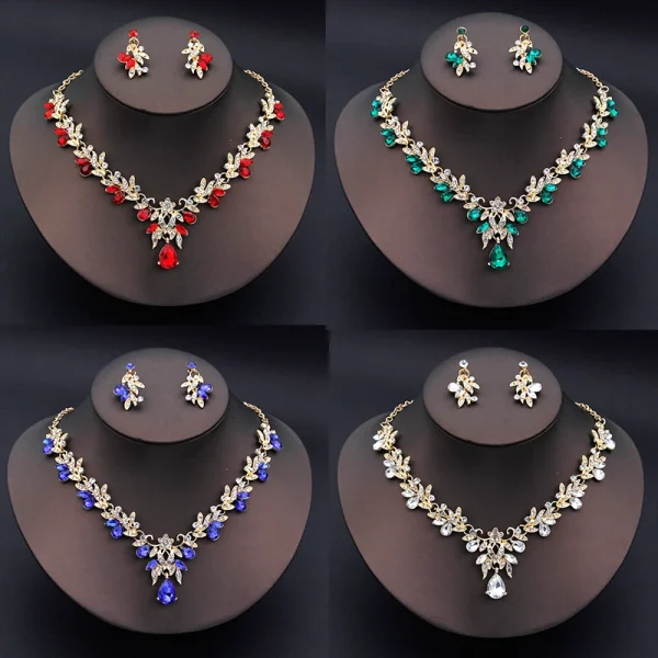 Elegant Fashion Necklace Earrings Sets for Women