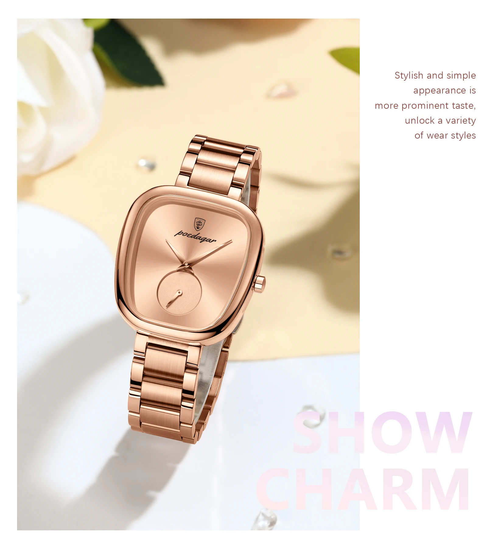 Luxury Watch for Woman Waterproof Stainless Steel Quartz Ladies Watch High Quality