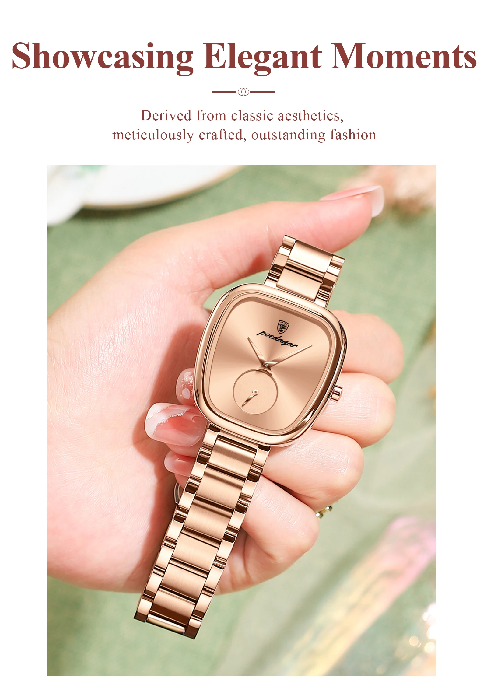 Luxury Watch for Woman Waterproof Stainless Steel Quartz Ladies Watch High Quality