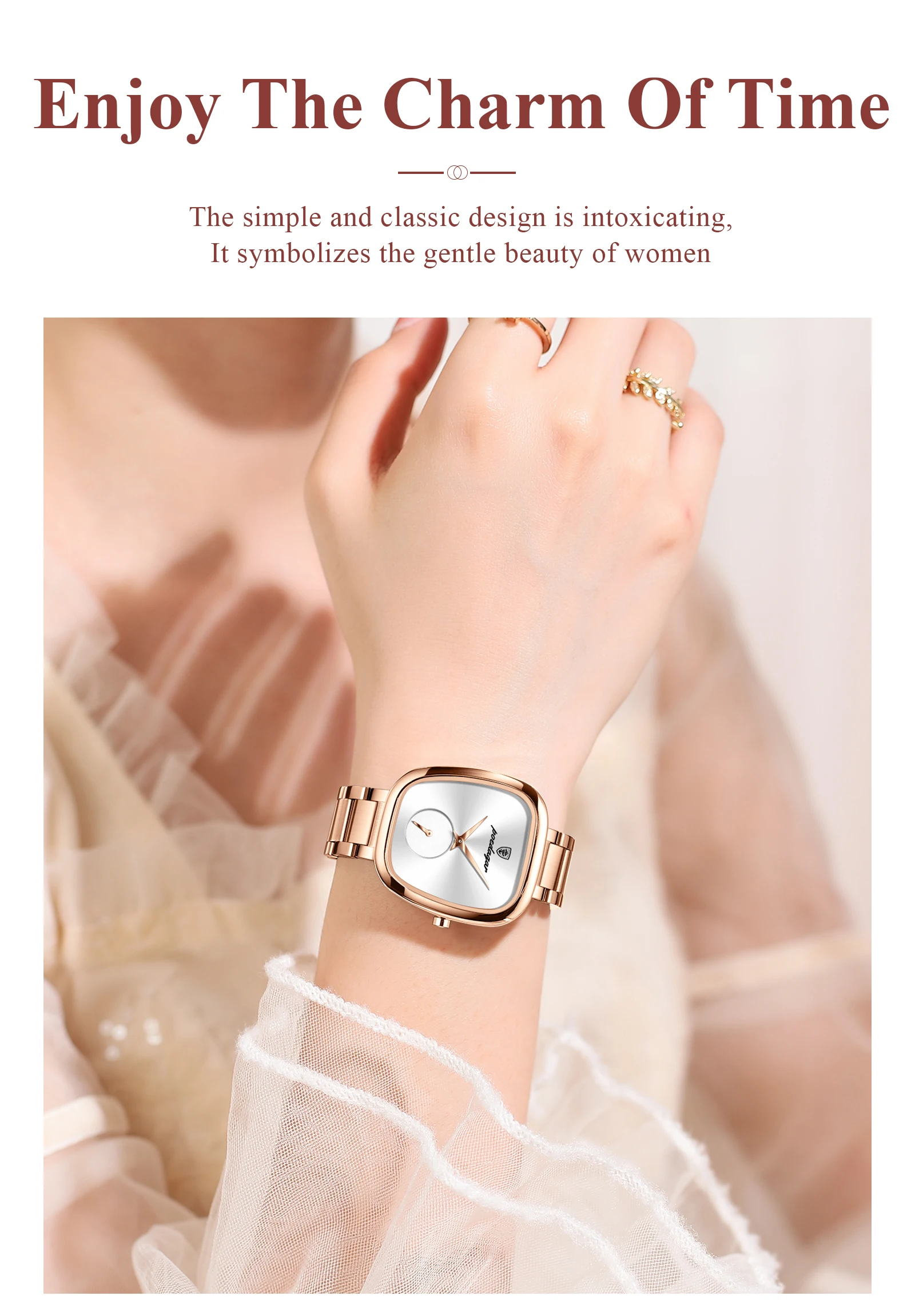 Luxury Watch for Woman Waterproof Stainless Steel Quartz Ladies Watch High Quality