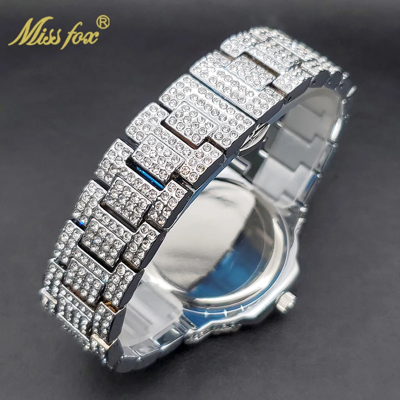 Gold Watch For Men Diamond Iced Out Hip Hop Stylish Quartz