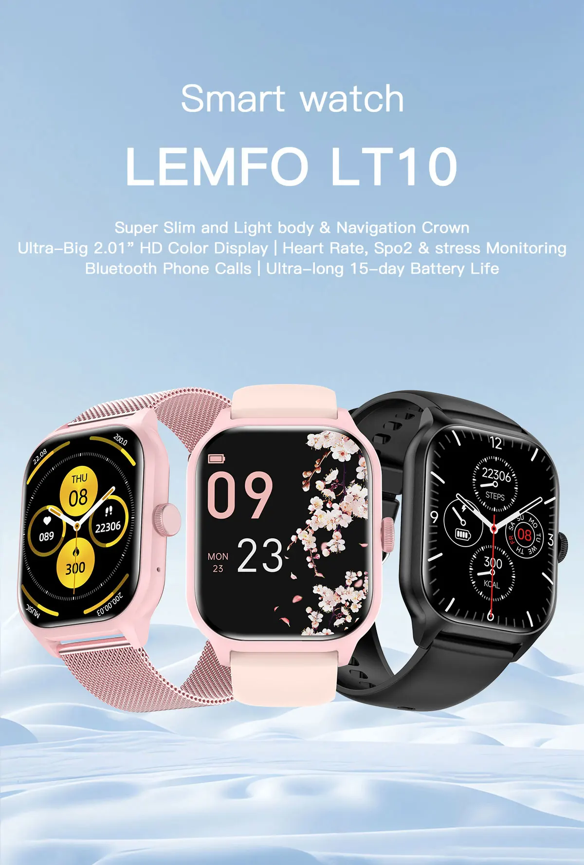 LEMFO Android Gift Bluetooth Call Smartwatch 2024