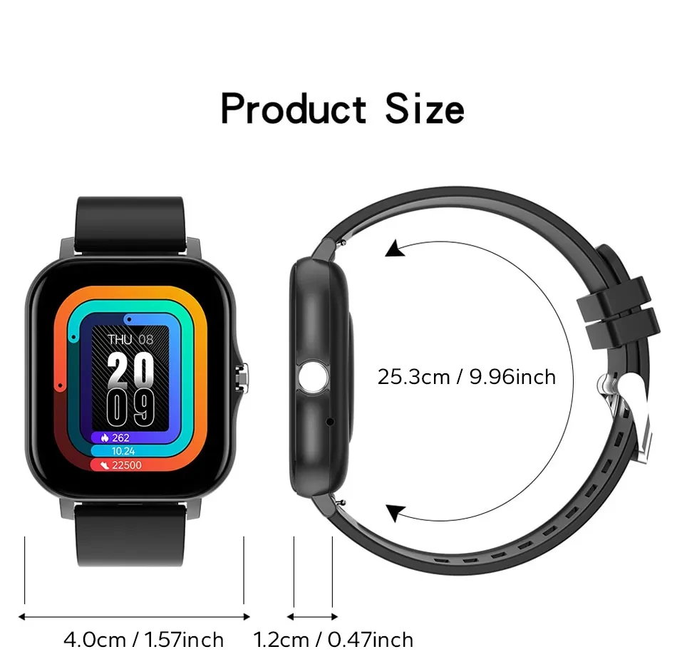 Full Touch Screen Sport Fitness Smartwatch for Men