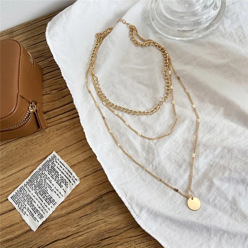 Vintage Necklace Layered on Neck Jewelry Chain Accessories for Women