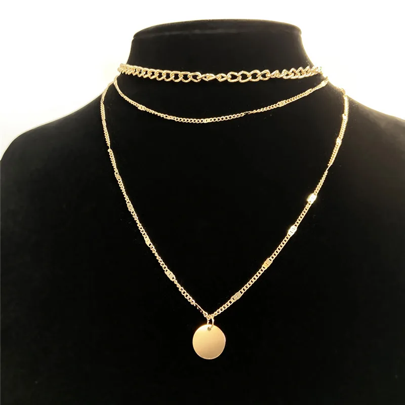 Vintage Necklace Layered on Neck Jewelry Chain Accessories for Women