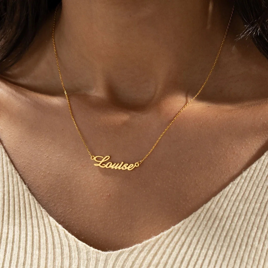 Personalised Cursive Letter Custom Name Necklace for Women