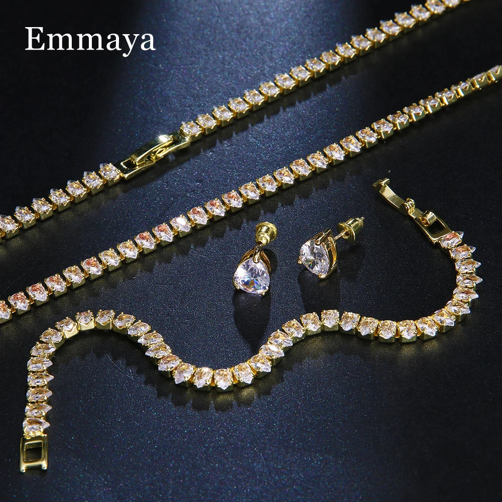 White Gold Color Round Emmaya Zircons Cubic Zirconia