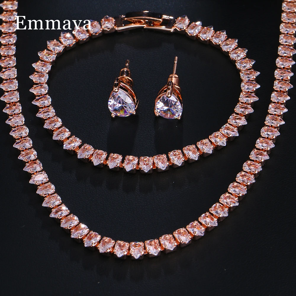 White Gold Color Round Emmaya Zircons Cubic Zirconia