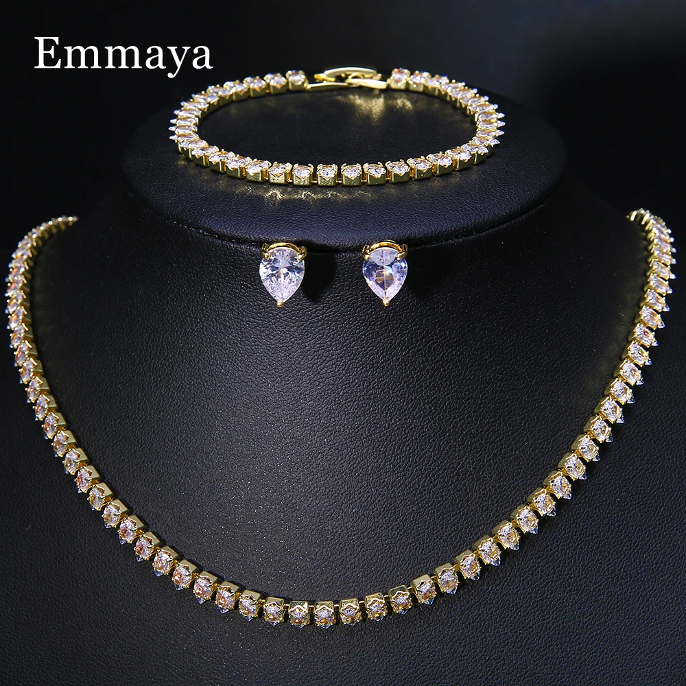 White Gold Color Round Emmaya Zircons Cubic Zirconia