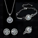 Top Quality Exquisite Crystal Necklace Earring bracelets for bride