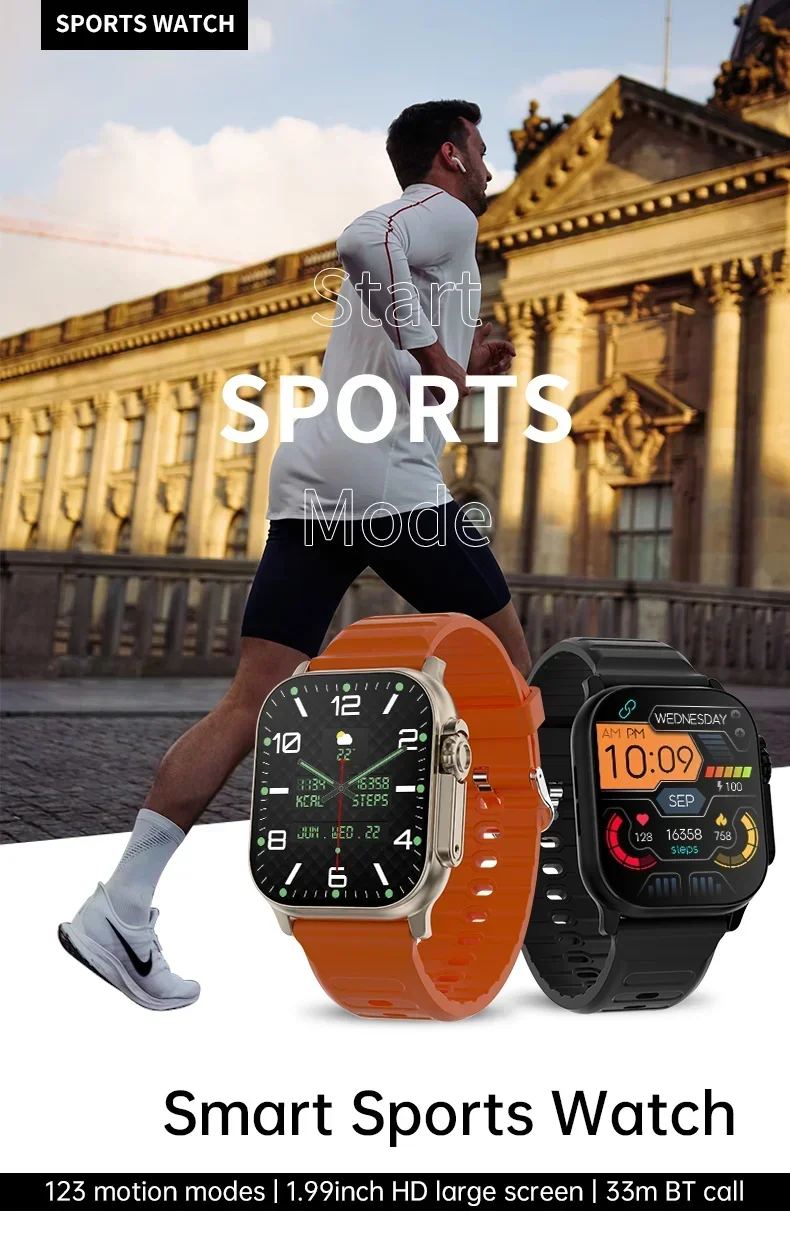 T800 U2 Smartwatch 49mm 2024 New NFC for Men