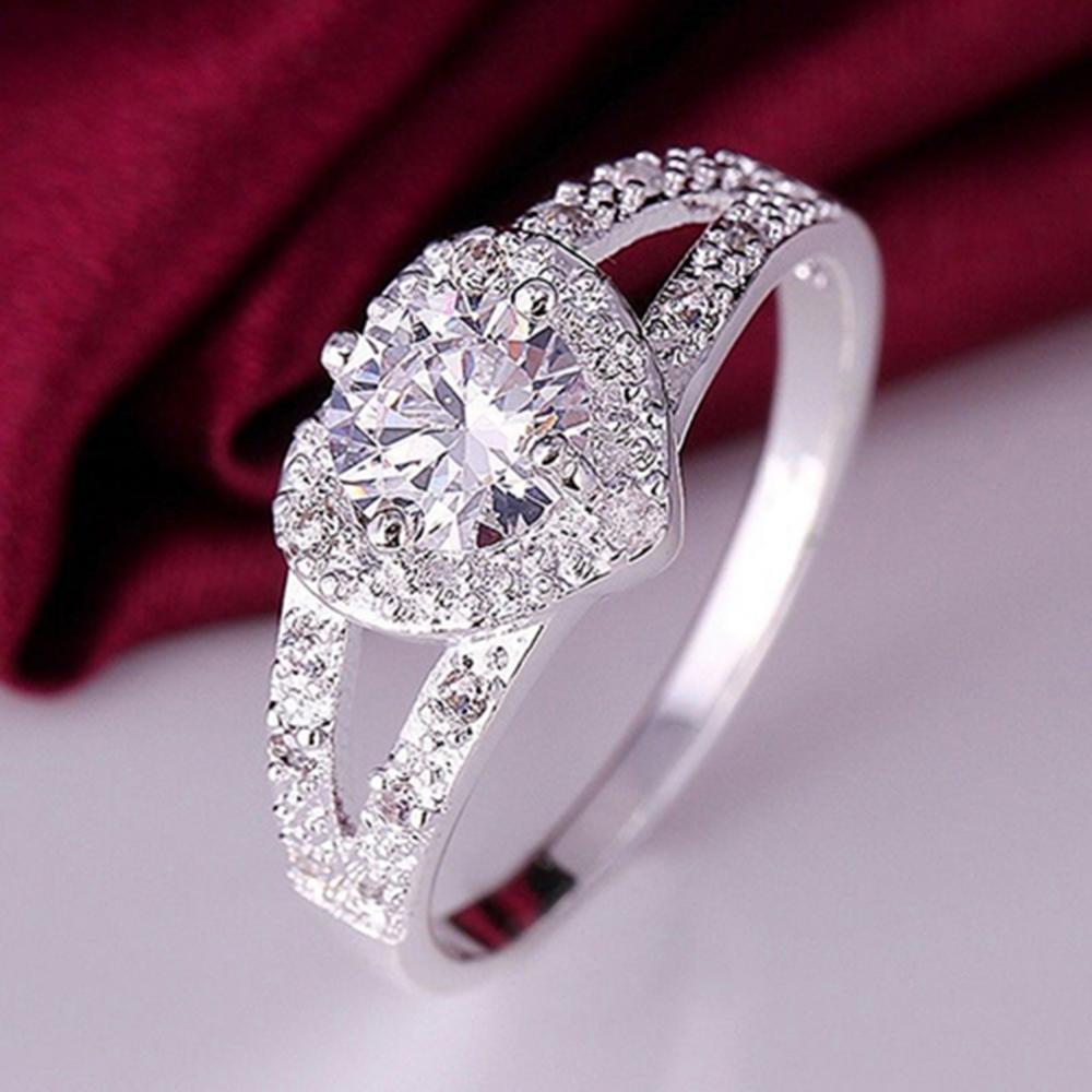 Crystal Love Heart Shaped Ring