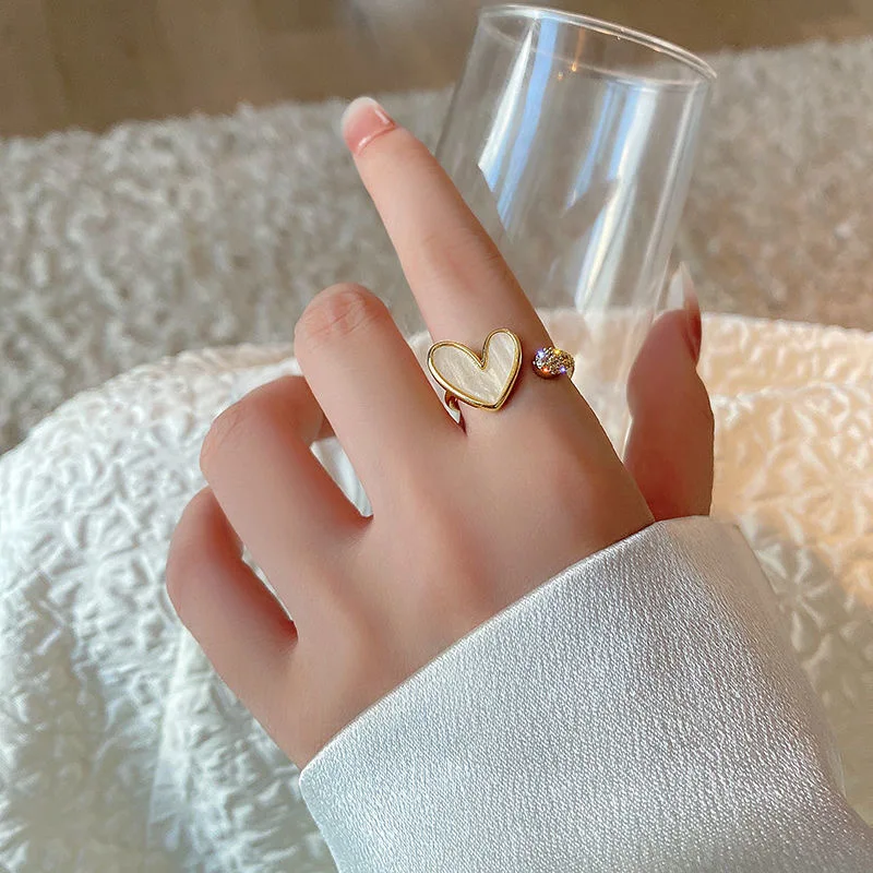 Korean New Exquisite Geometric Round Finger Ring for Women