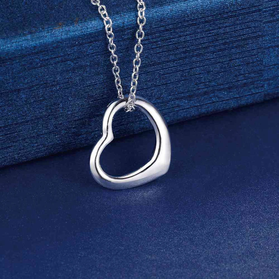 Original 925 sterling silver Pretty heart bracelets necklaces for women