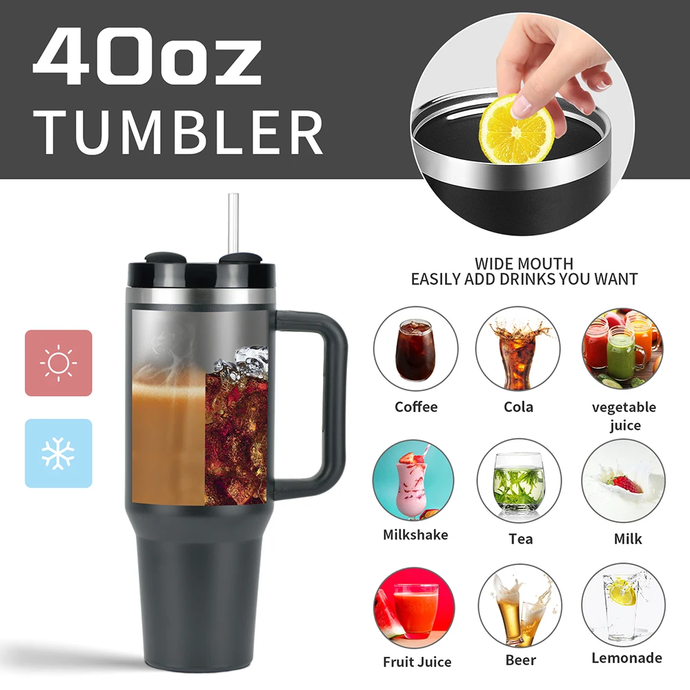 Tumbler Thermos 40z Bottle Stainless Steel Insulation Coffee Cup