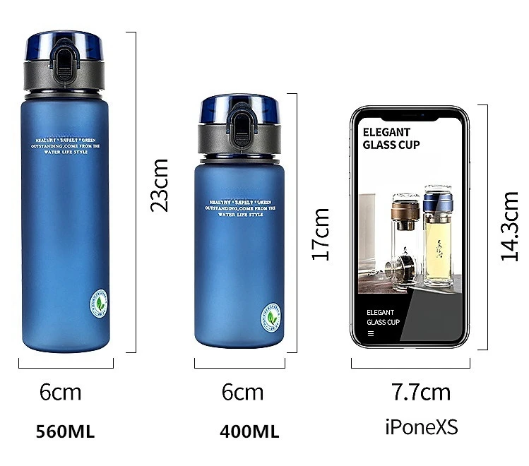 Sports Water Bottle High Quality Tour Hiking Portable  Bottles 400ml 560ml