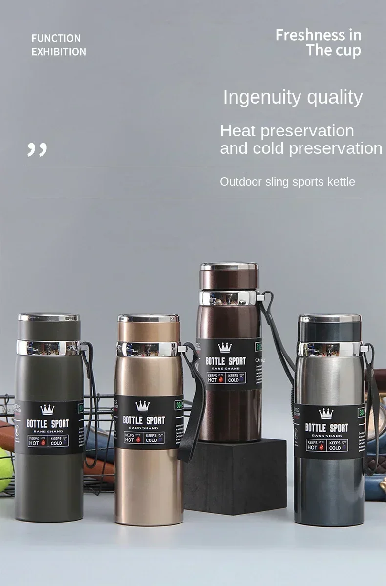 1L Thermal Water Bottle Keep Cold and Hot Water Bottle Thermos for Water