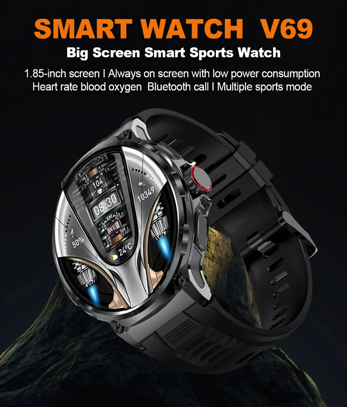 Ultra HD Bluetooth Call GPS Track Smart Watch for Men