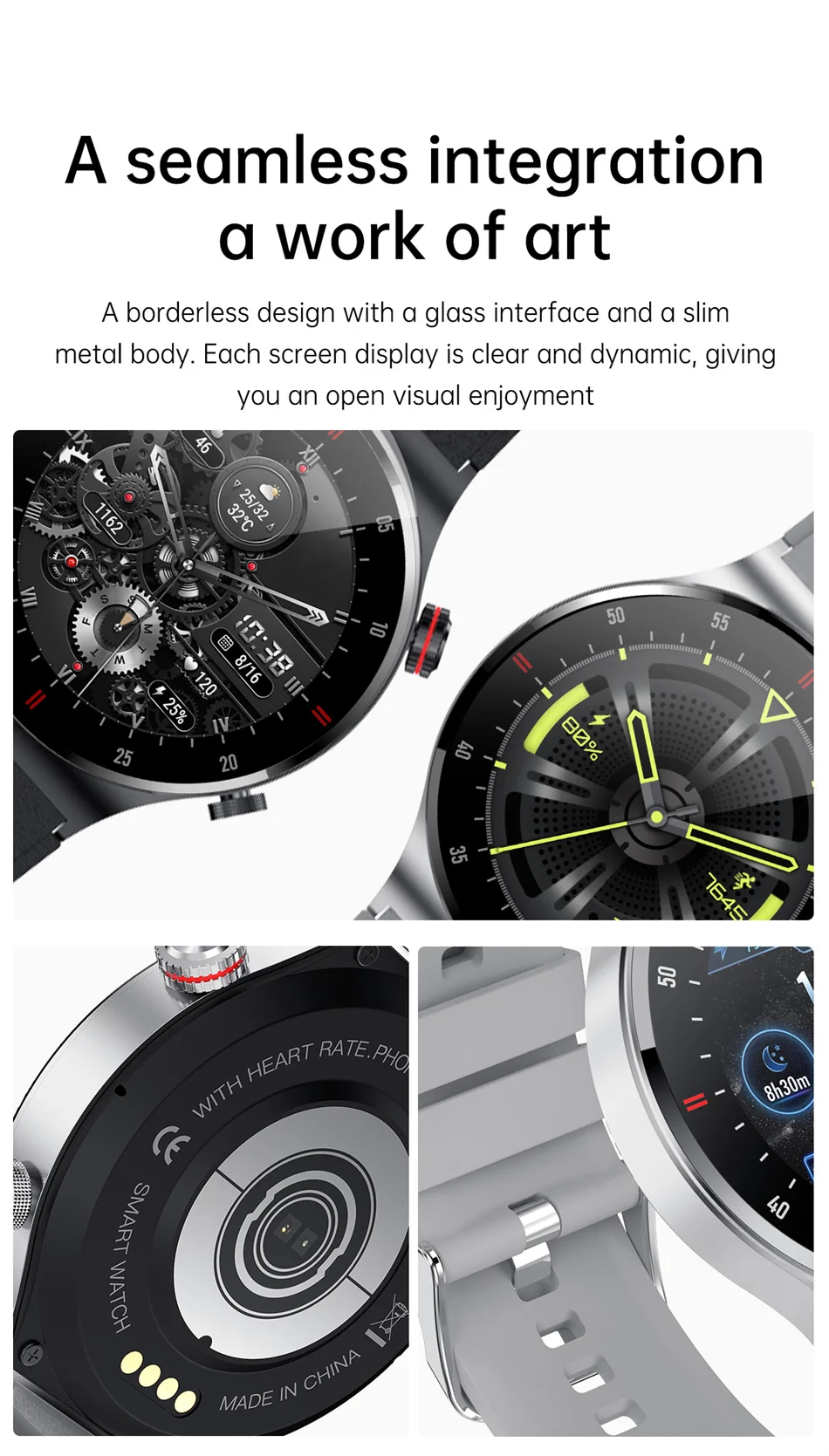 GPS ECG+PPG Bluetooth Sports Waterproof Smart watch for Men