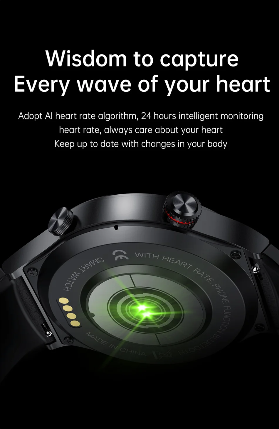 GPS ECG+PPG Bluetooth Sports Waterproof Smart watch for Men