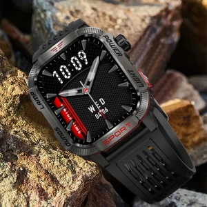 Military Flashlight Compass Waterproof Outdoor Sport GPS Smart Watch Men