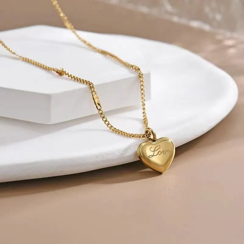 Gold-color Necklace Fashion Peach Heart Gift for Solmate