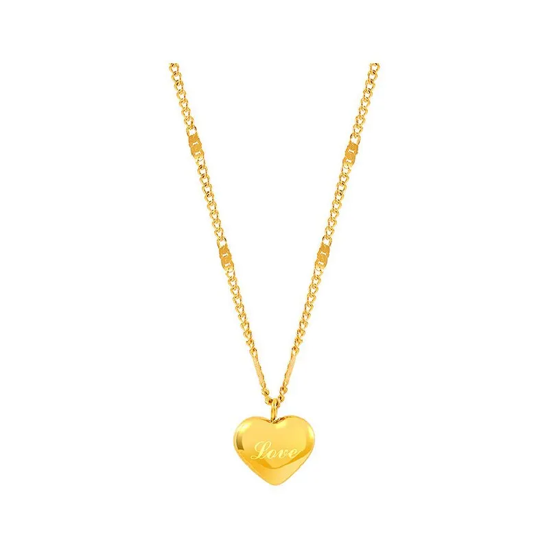 Gold-color Necklace Fashion Peach Heart Gift for Solmate