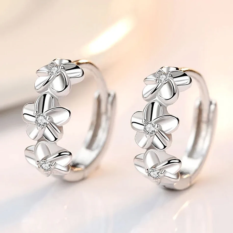 Sterling Silver Needle Wedding Earrings for Women