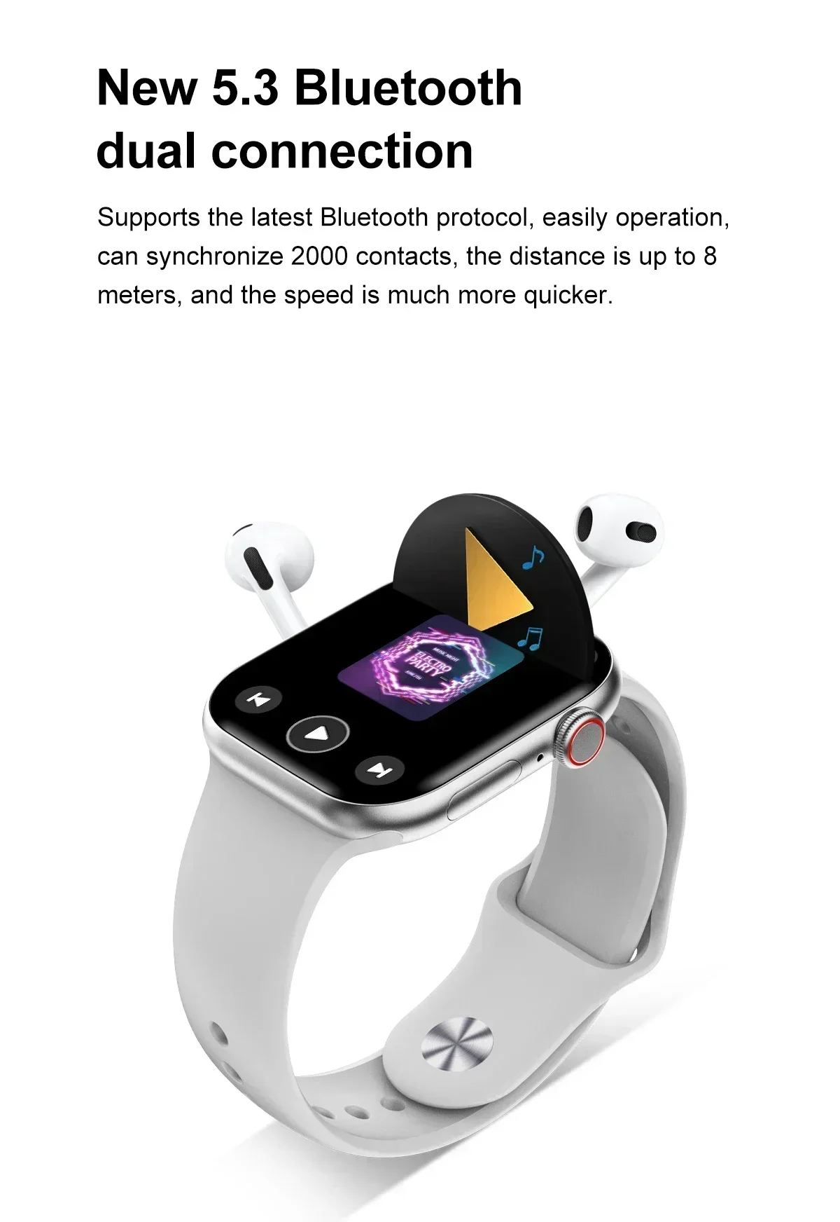 Apple DT 10 AMOLED Bluetooth Call Waterproof Smartwatch