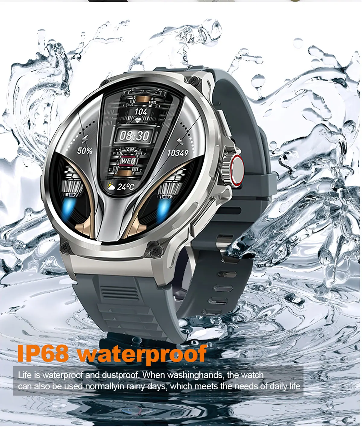 New 1.85-inch Ultra HD GPS Track Bluetooth Call SmartWatch