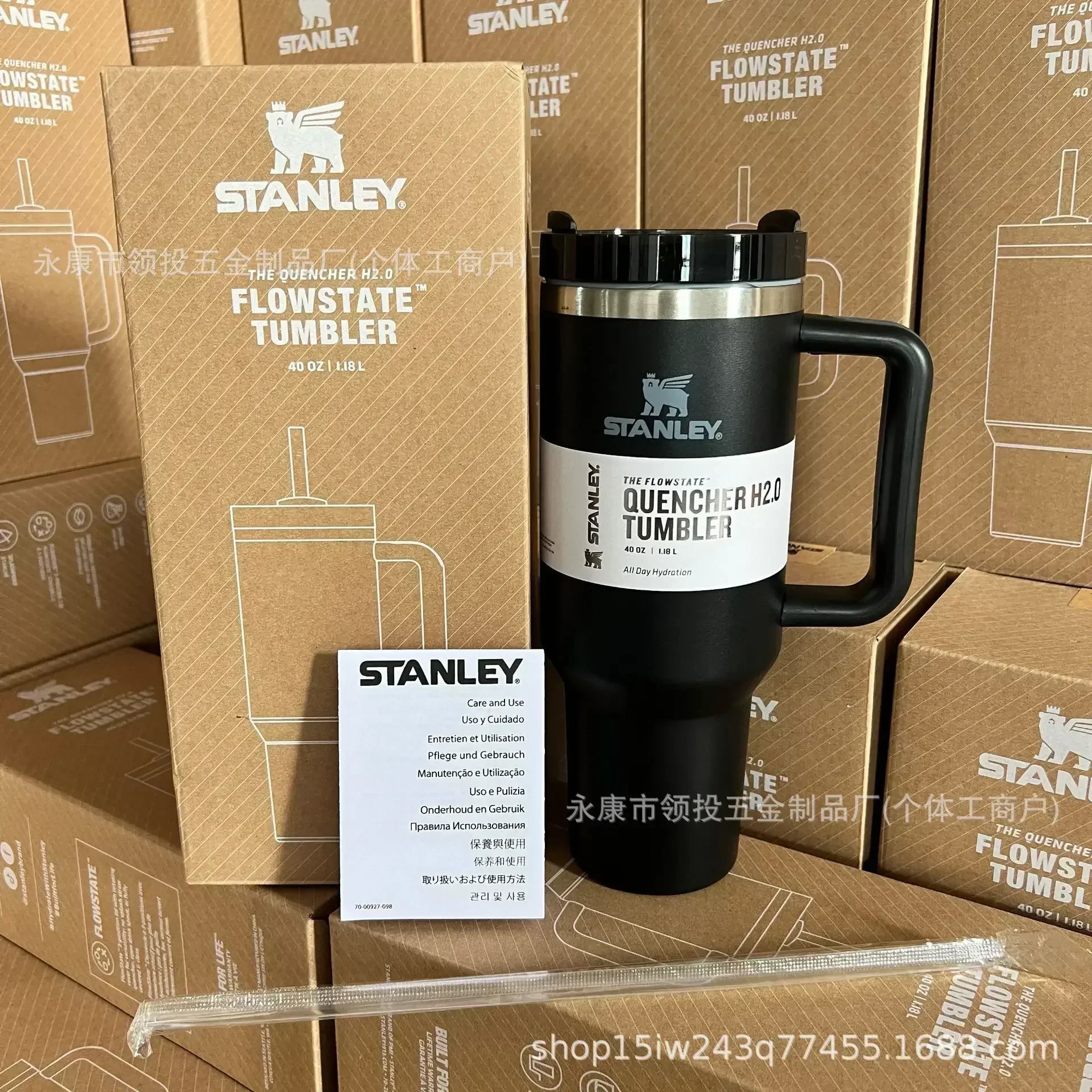 Tumbler With Handle Straw Stainless Steel Vacuum Insulated Car Coffee Mug