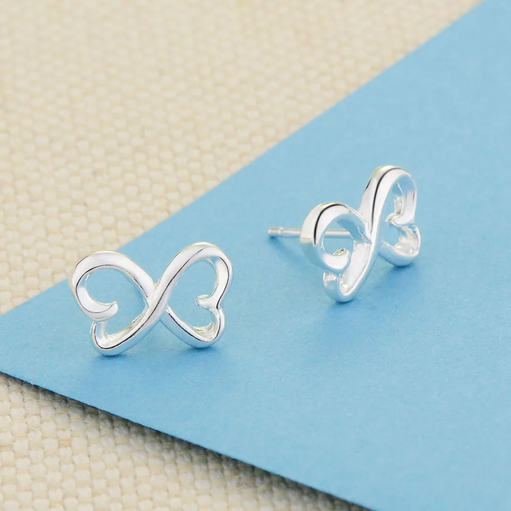 Sterling Silver New Earrings Hearts For Women