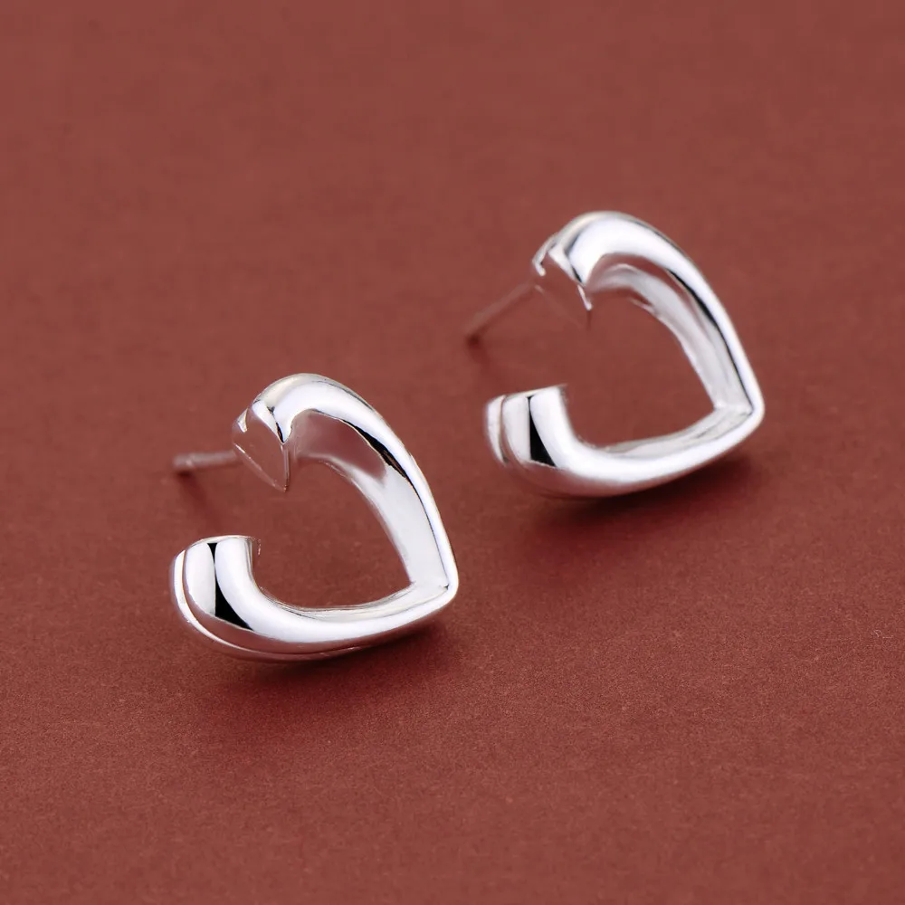 Sterling Silver New Earrings Hearts For Women