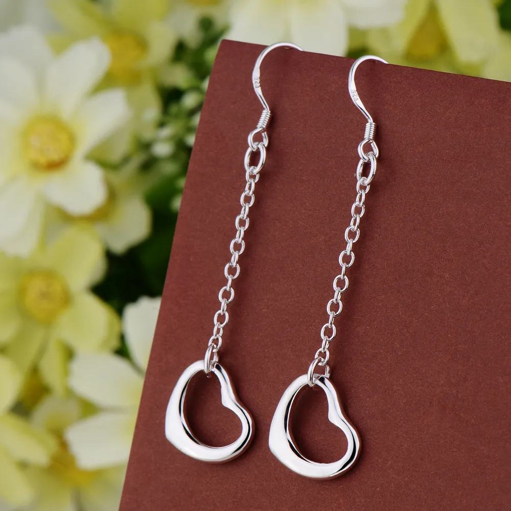 Sterling Silver New Earrings Hearts For Women