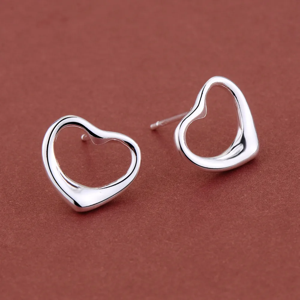 Sterling Silver New Earrings Hearts For Women