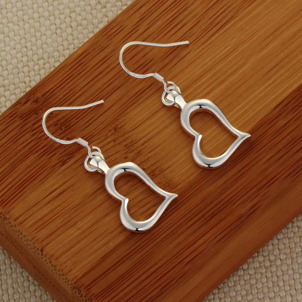 Sterling Silver New Earrings Hearts For Women