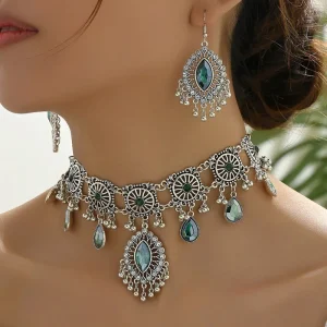 Vintage Ethnic Jewelry Set For Woman