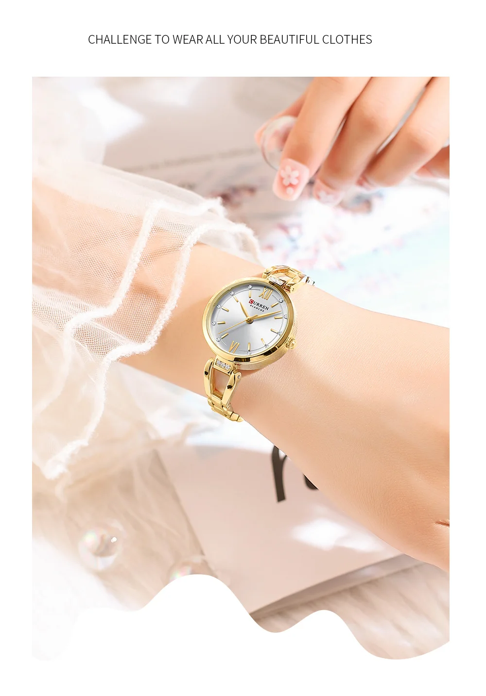 Hight Quality Quartz Watch Fashion Charming Rhinestones Stainless Steel