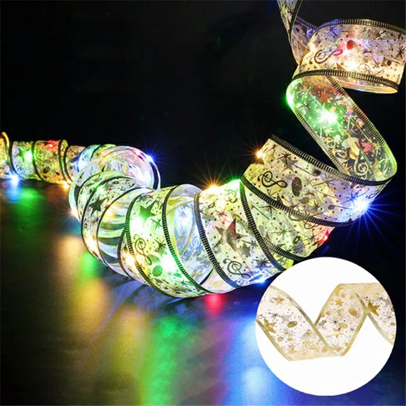 Christmas Decoration LED Ribbon Fairy Lights Tree Ornaments for Home